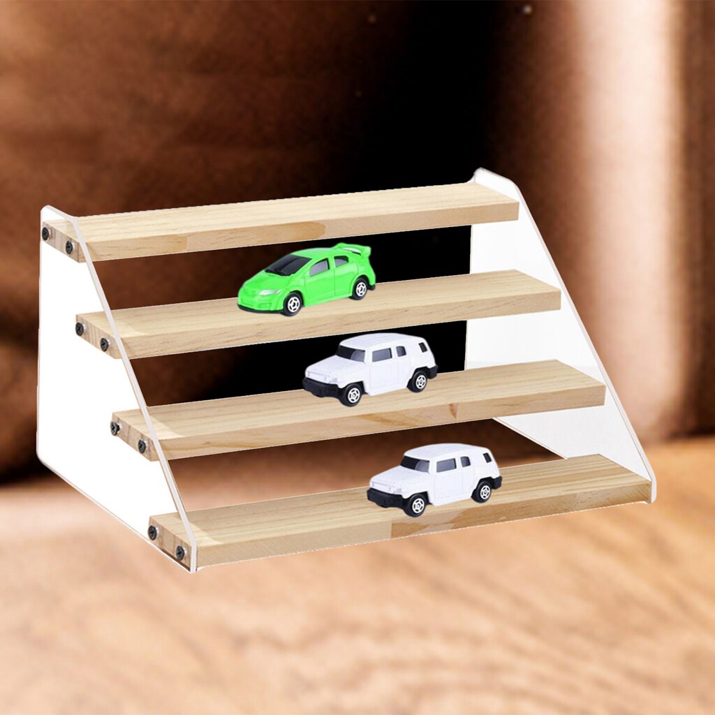 Tiered Acrylic Stands, Holder Clear Display Stand, for Action Figure Perfume Cosmetic: Four-tiers