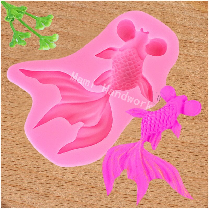 Hand-made Koi Fish Good Luck Turning Sugar Mold Goldfish Modeling Cake Mold DIY Turning Sugar Baking Tool Cake Mold