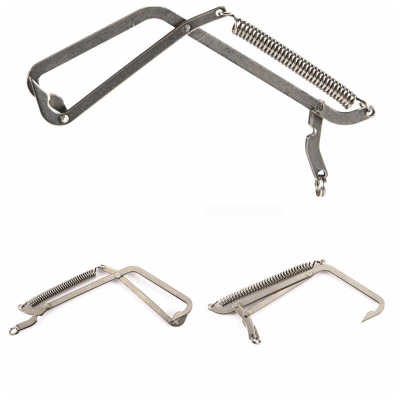 1pc Stainless Steel Crab Grabber Grabbing Tool Clamp Pike Trap Fishing Tackle Lures Catch Crab Accessories Outdoor fishing Tools