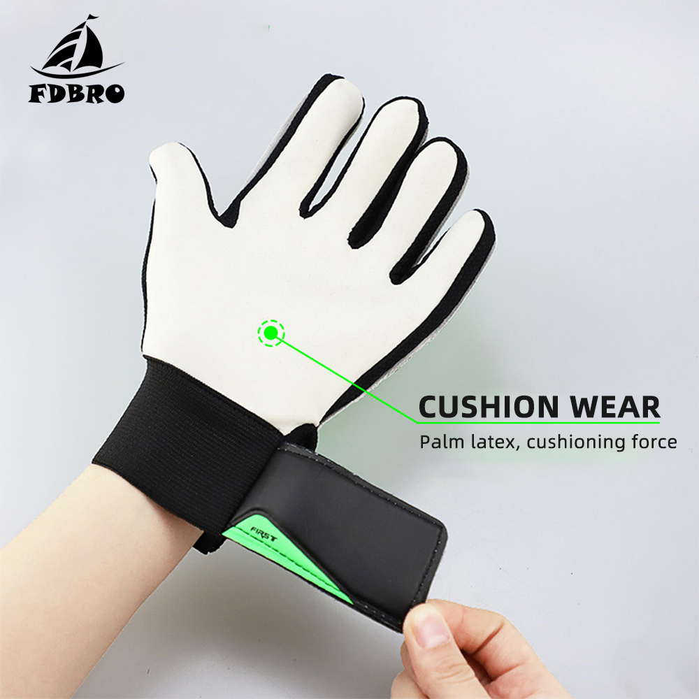 Fdbro 1 par fullfingerhandskar barn tonåringar anti slip händer wrap för fotboll målvakt halksäkra andas fotbollshandskar