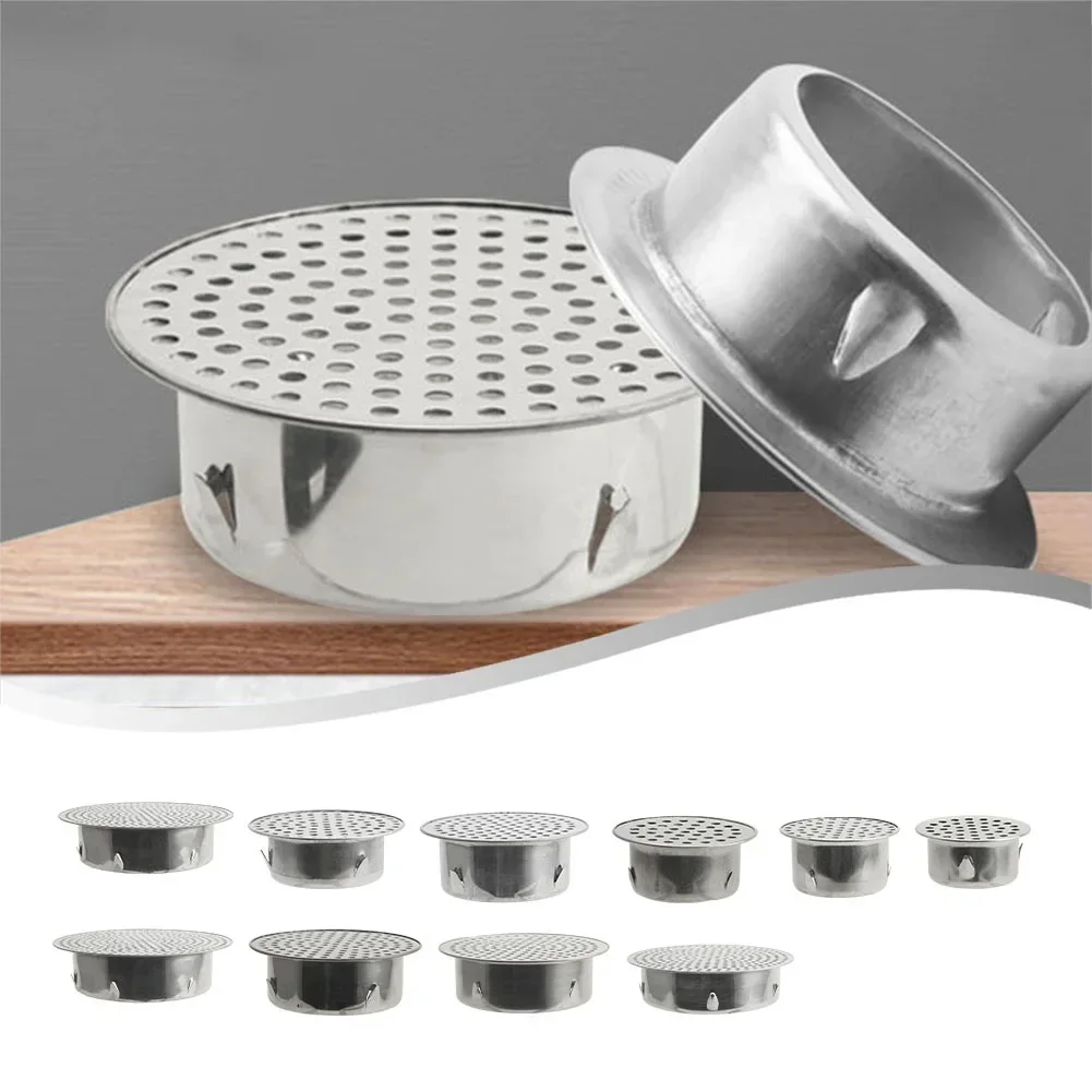 Coperchio di scarico per bagno in acciaio inossidabile ricevitore per capelli Tappo di drenaggio per balcone Tappo per tetto esterno da giardino Filtro da pavimento antiblocco