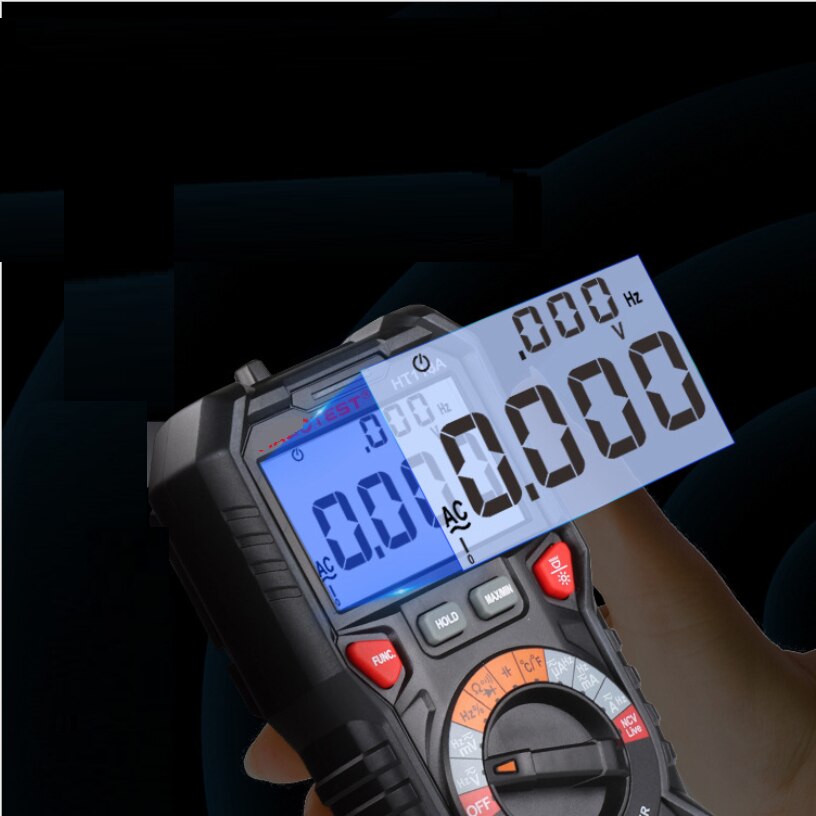 Ht118 High Precision 6000 Count 1000V AC Digital Meter OHM HZ Live C/F Duty Multi-Meter Voltage Meter