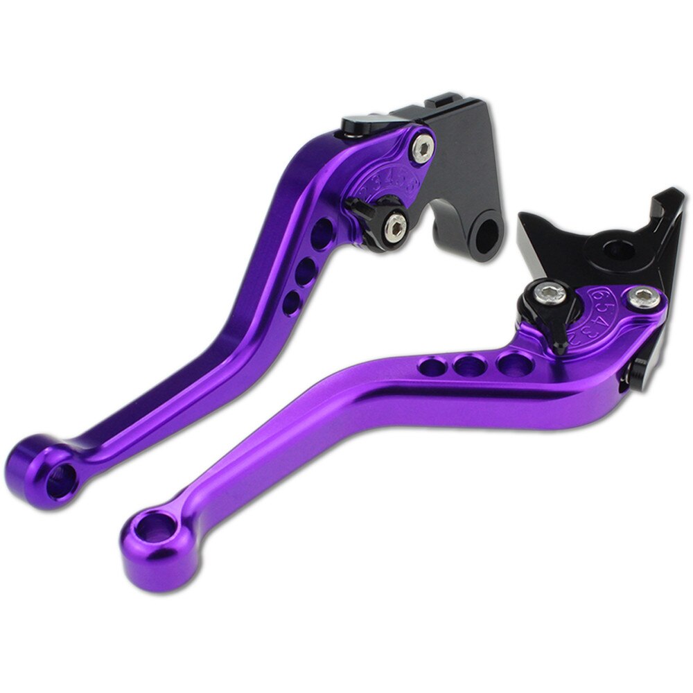 För zongshen cyclone  rx3s rx4 cnc motorcykel broms kopplingsspak aluminium justerbar broms spak kopplingshandtag: Kort lila