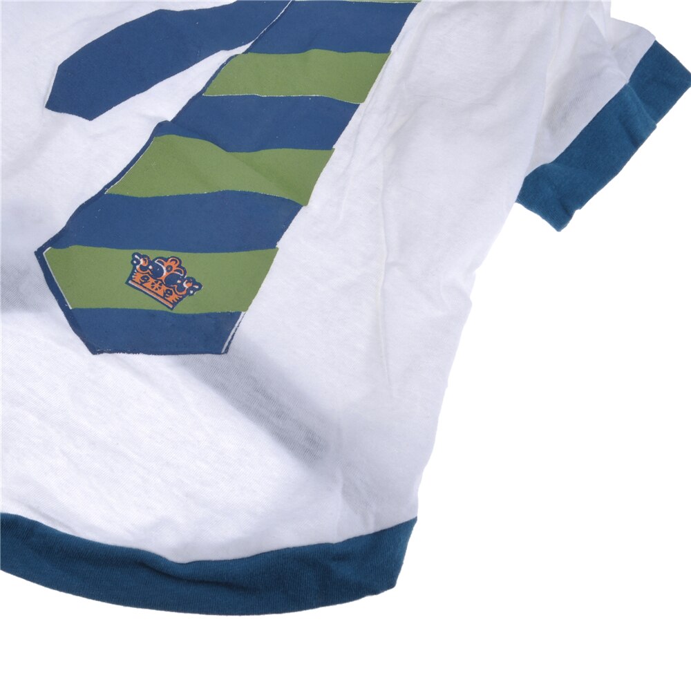 Huisdier T-shirt Schattige Puppy Kleding Mode Hond Das Patroon Blauw Maat S