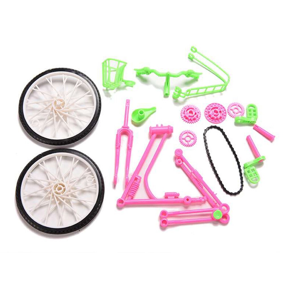 Bike Bright Pop Accessoires Fiets Speelgoed Voor Grote Roze & Groen Met Mand Goed cadeau voor kinderen