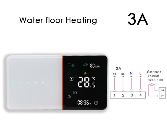 Vancoo Wifi Thermostat Electric Underfloor /Water/ Gas Boiler Programmable Temperature Controller Works With Alexa Google Home: Water Heating