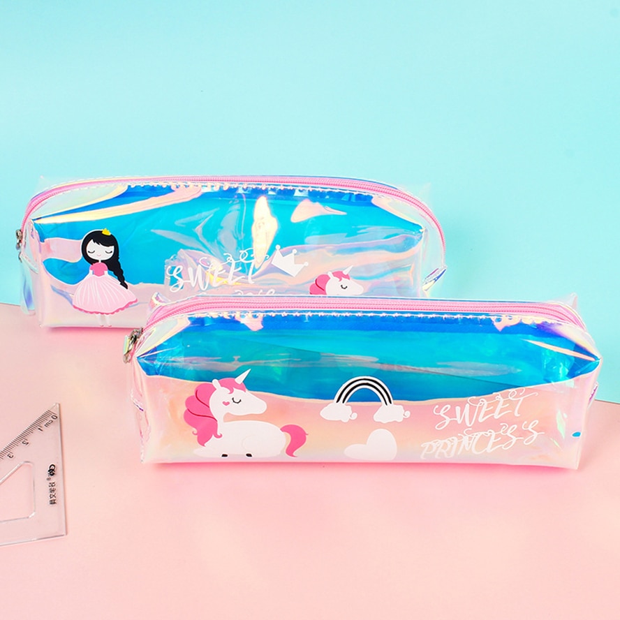 Pencil Cases Unicorn Estuche Escolar Kawaii School Supplies Transparent Trousse Scolaire Cute Pencil Box Piornik Pencil Case