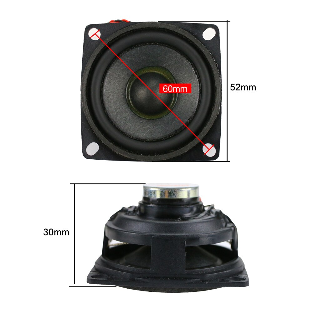 GHXAMP 2 inch Mid Tweeter Speaker 6ohm 10W Neodymium DIY Bullets Midrange Treble Loudspeaker Rubber Edge 2PCS