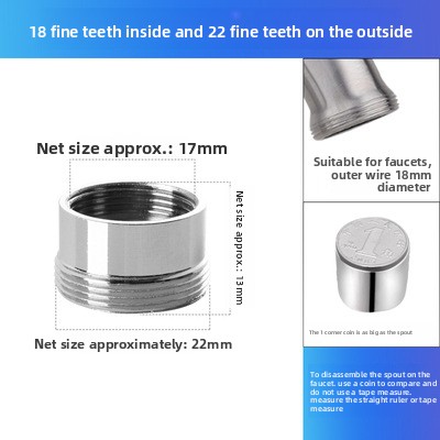16 18 20 22 24mm G3/4 G1/2 To M22 Connectors Kitchen Aerator Bubbler Water Purifier Adapter Faucet Extend Length Adapters: Yellow