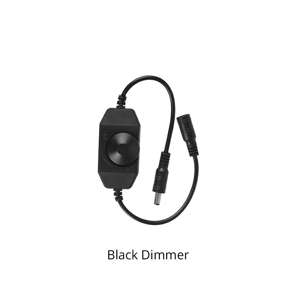 Dc 12V - 24V 4A Led Dimmer Touch Dimmen Helderheid Led Controller Aan/Uit Schakelaar voor Enkele Kleur Led Strip Licht: Black Dimmer
