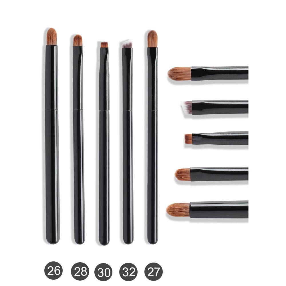 OVW Natural Goat Hair Face Cosmetic Kit Eye Makeup Brushes Set Black Wood Handle pinceaux maquillage poils naturel: DLH2627283032