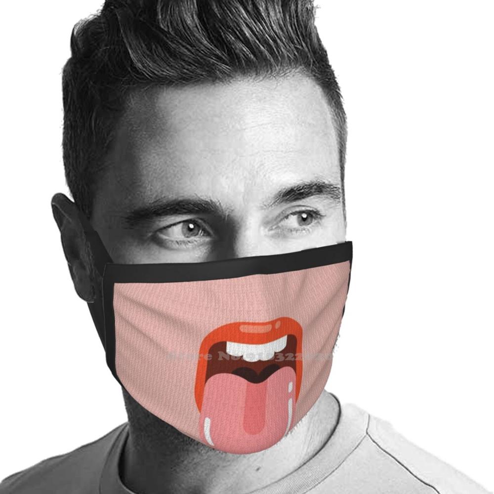 Foulard bouche et langue prêt à donner, Cycle de pêche, cyclisme, langue buccale, hygiène des dents, lèvres Sexy