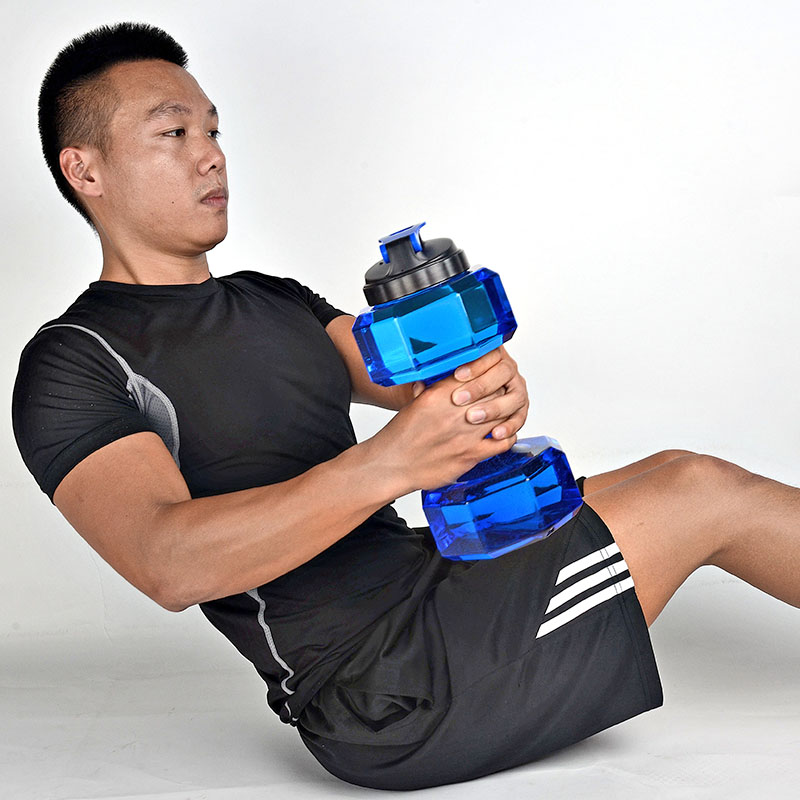 Dumbbells Plastic Grote grote Capaciteit Gym Sport Water Outdoor Fitness Fiets Camping Fietsen Fles Fitness Voor Mannen
