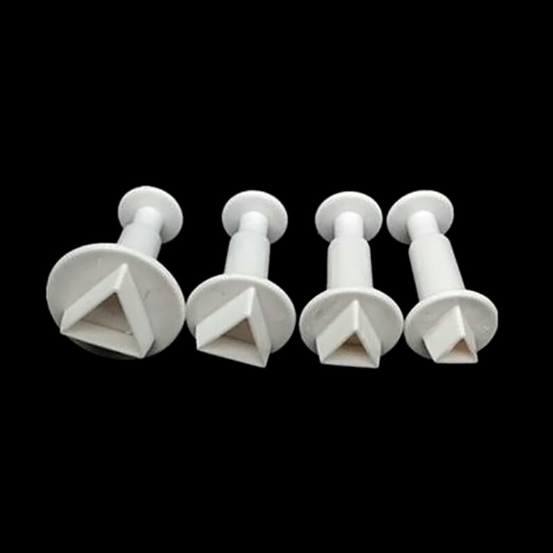 4 stk trekant plast kageform chokolade kage udstikker fondant dekorationsværktøj  y5lf
