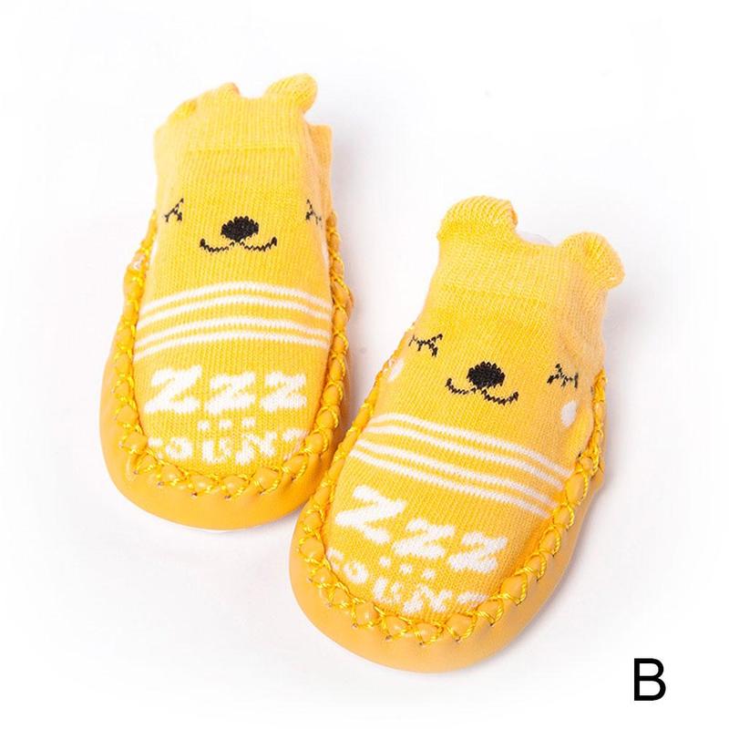 Baby Socks With Rubber Soles Infant Sock Newborn Autumn Winter Children Floor Socks Shoes Anti Slip Soft Sole Sock For 0-3 Years: 13cmyellow