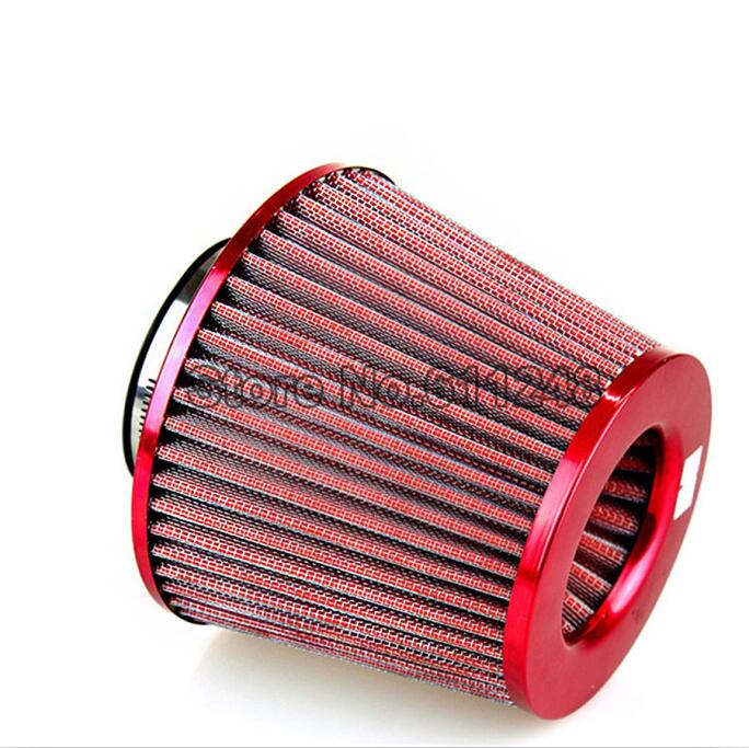 Universal Car Cold Air Intake Filter Alumimum Induction Kit Pipe Hose System Red Blue Air Filter 76mm/3inch Mushroom Head: Just Air Filter Red