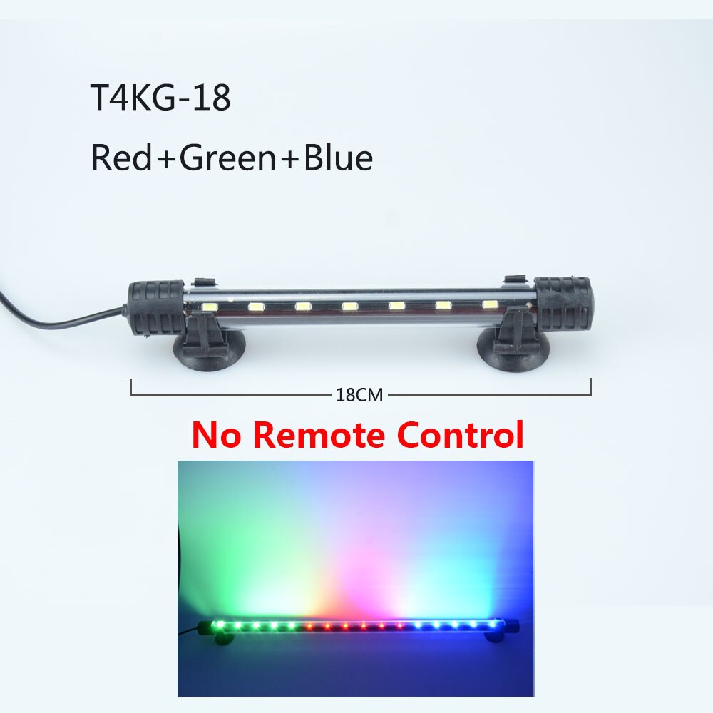 RGB Aquarium licht 18-59cm fernbedienung tauchen lampe Bunte lampe 90-260v lampe für pflanzen fisch tank ätherisches Amphibien verwenden: 18 RGB