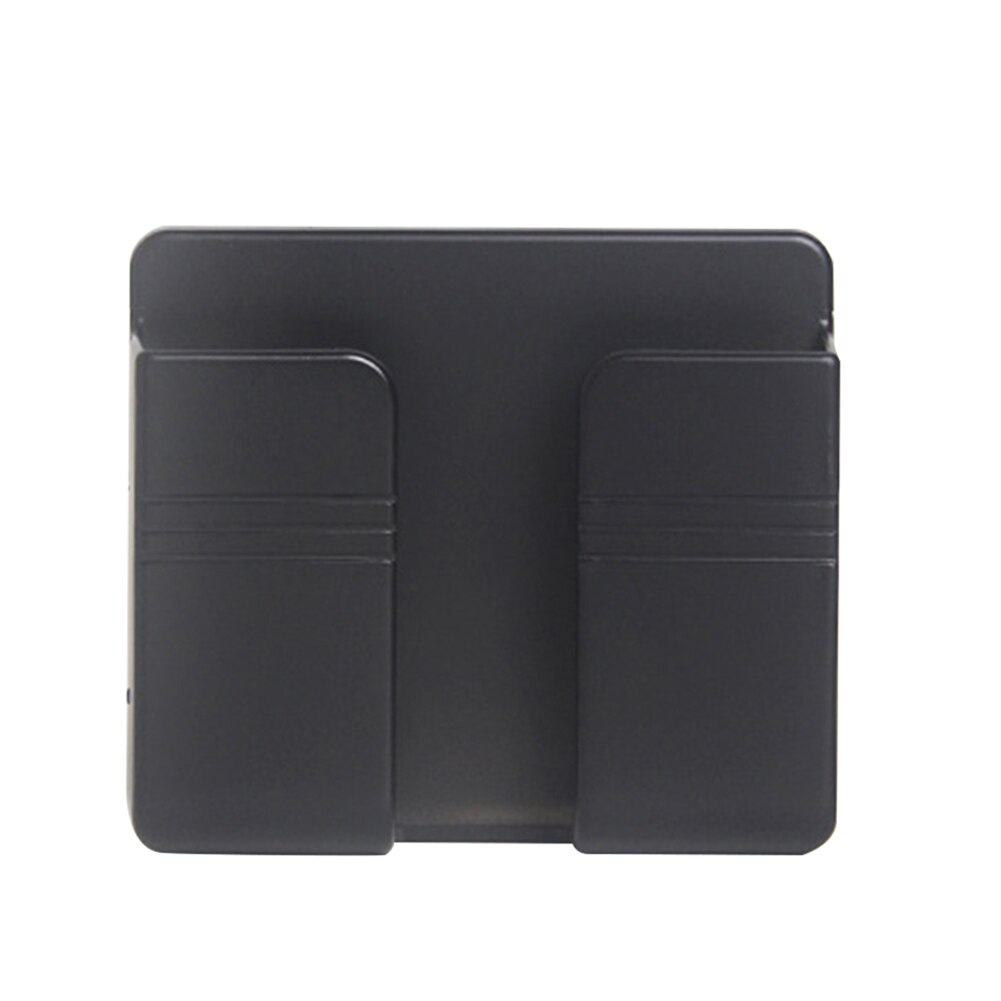 Organisateur mural de chargement de téléphone portable, boîte de rangement, télécommande, support, prise: Black