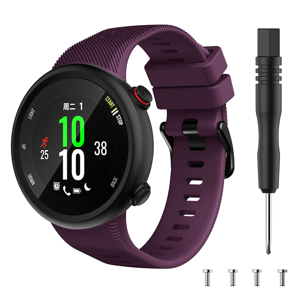 Correa de reloj con herramienta para Garmin Forerunner 45 45S Garmin Swim 2, repuesto de silicona, accesorios para correa de reloj inteligente