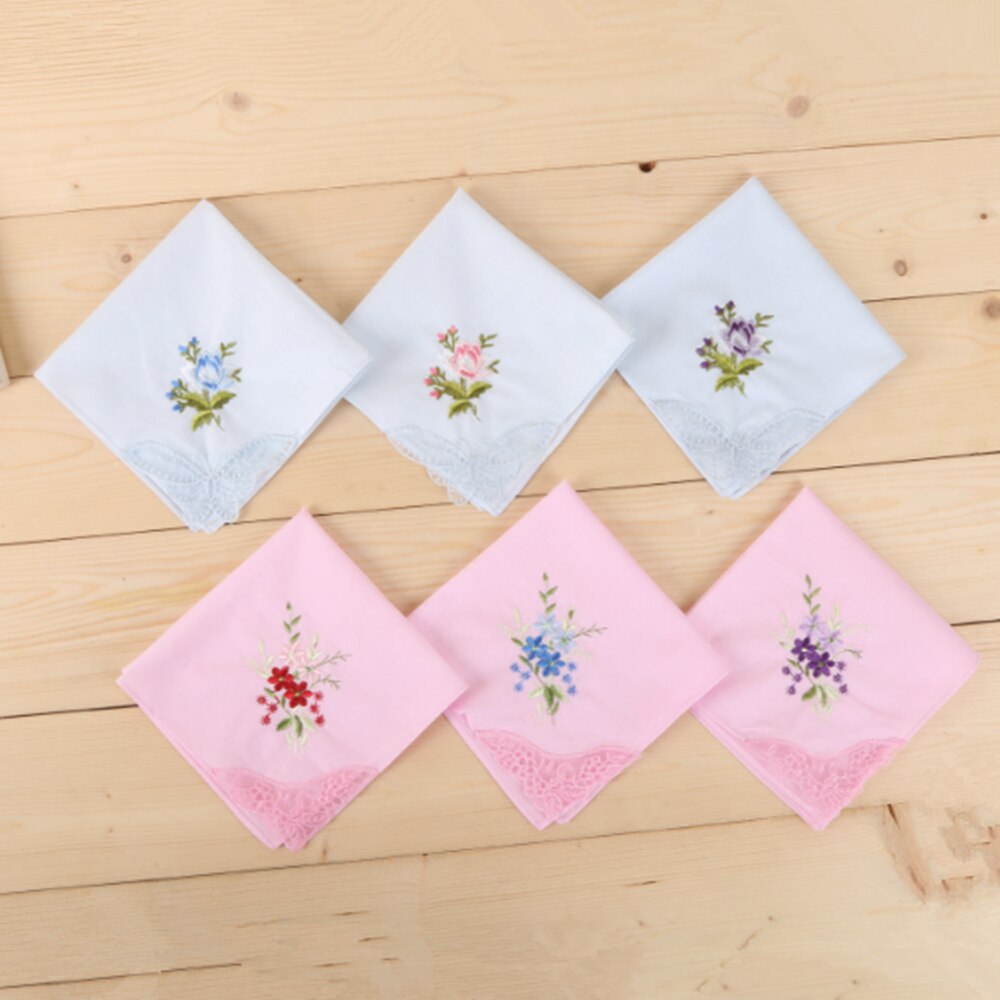 12 Teile/los SHSEJA Frauen bestickte taschentuch 100% baumwolle stickerei taschentuch spitze stickerei taschentuch handtuch
