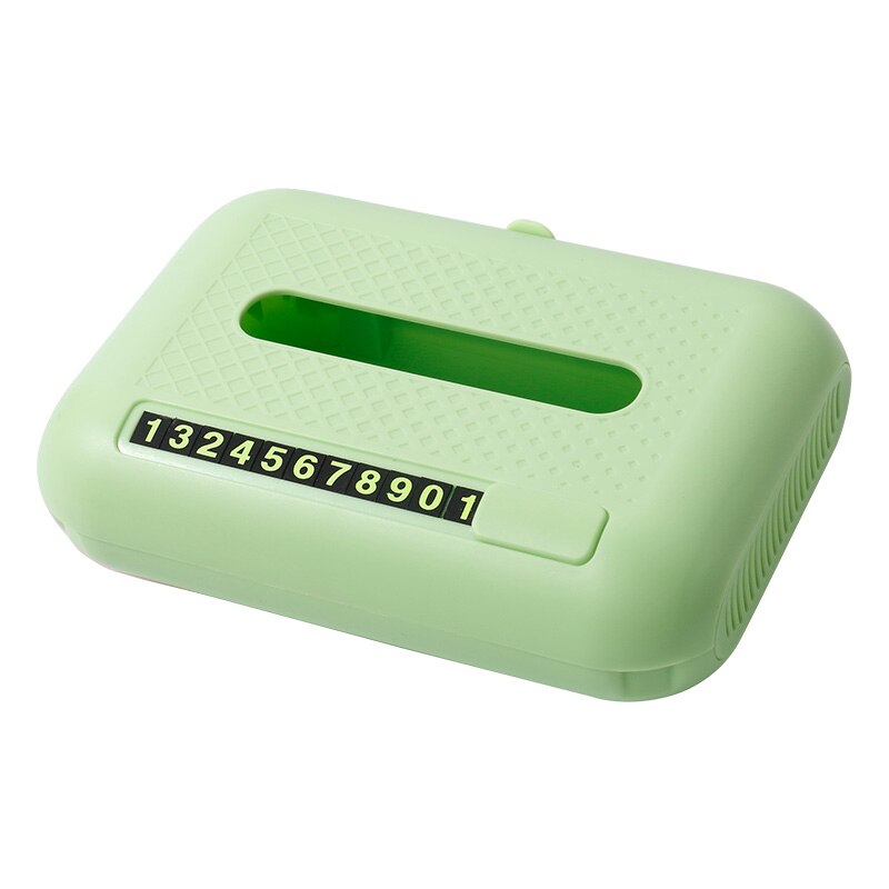 Car Accessories Tissue Box Towel Sets Magic Sticker Auto Interior Storage Box for Phone Holder Number Plate Cad: Green