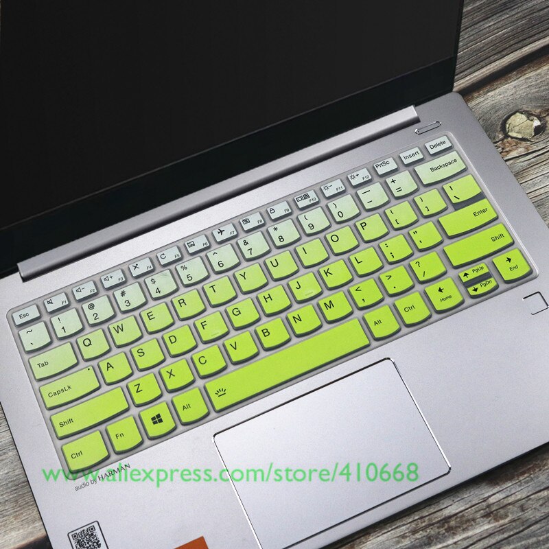 Til lenovo ideapad  s145 l340 s340 14 ast 14 iwl 14 igm 14 ikb  s145-14 ast  s145-14 ikb  s145-14 iwl  s145-14 igm 14 " laptop tastatur cover: Gradvis grøn
