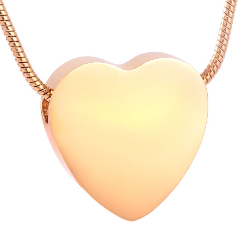 8384 Stainless Steel Blank Heart Charm Jewelry Pendant for Women Keepsake Urn Ashes Cremation Necklace