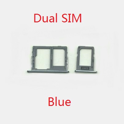 Tarjeta SIM para Samsung Galaxy J3, J5, J7 /J330, J530, J730F, accesorios de adaptador de soporte de ranura para tarjeta SIM, novedad Sencillo/Doble: Duak SIM Blue
