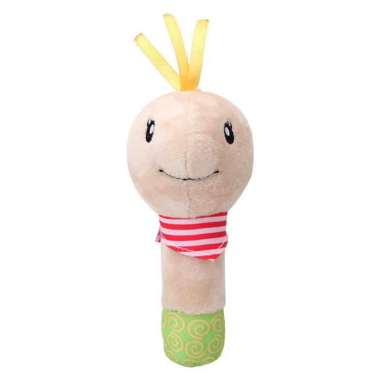 Baby mooie hand rinkelen bel knuffel creatieve hand rocking staaf dier zal bellen BB baby cadeau