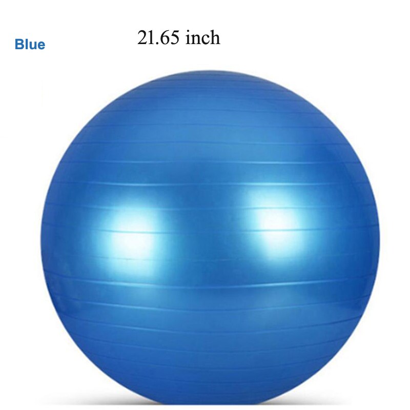 Sfera di Yoga di Sport di Fitness palle Equilibrio Pelota Pilates Esercizio Attrezzature Palestra Palla Nuovo Equilibrio Delle Donne Con Pompa 55 centimetri 65cm 75 centimetri: 21.65 inch-Blue