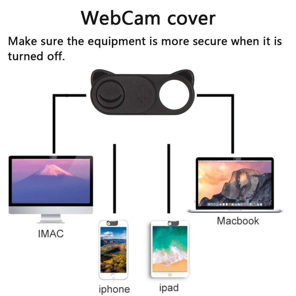 Ultra Thin Plastic WebCam Cover Slide Camera Sticker Computer Shutter Privacy Security Protector For Phone iPad Tablet