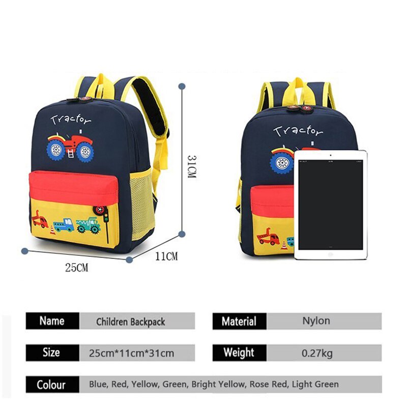 Crianças mochila do jardim de infância saco de escola dos desenhos animados carro mundo menino e meninas mochila crianças impermeabilização saco de armazenamento infantil