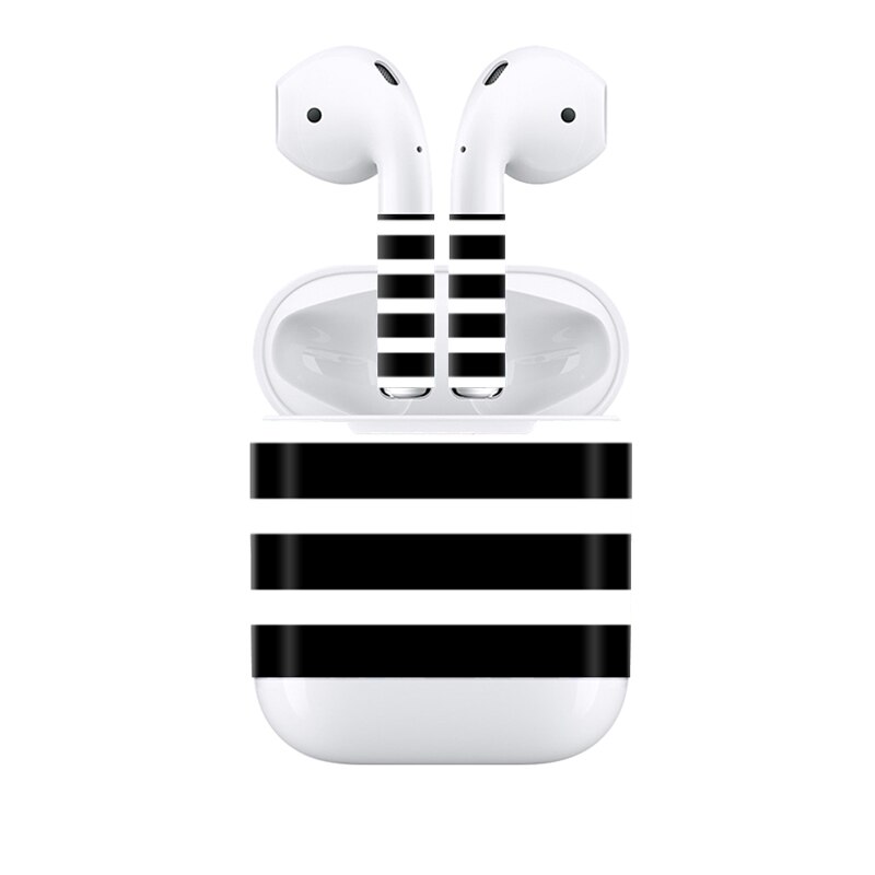 Kolorowe naklejki dla AirPods skórki naklejki wymienny samoprzylepne dekoracyjne skórka kalkomania naklejka dla Airpods winylu naklejki: 0187