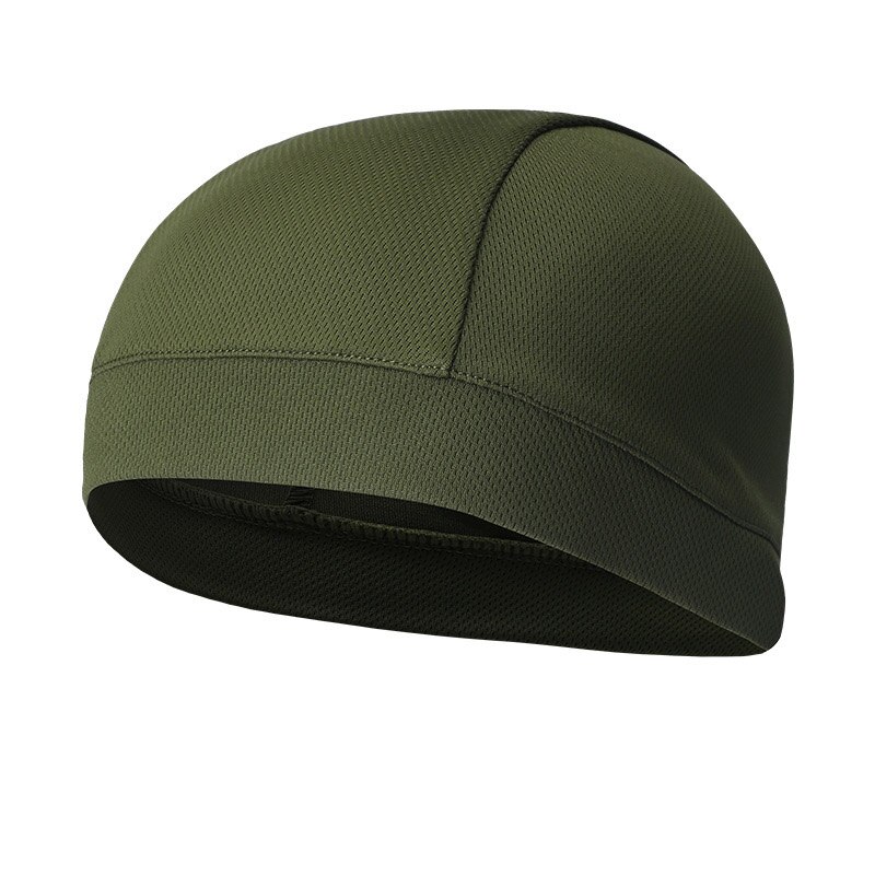 Nueva gorra de verano para hombre, elástica, transpirable, absorbe el sudor, diadema de Color sólido para deportes al aire libre, ciclismo, correr, casco, coche, Sty: army green