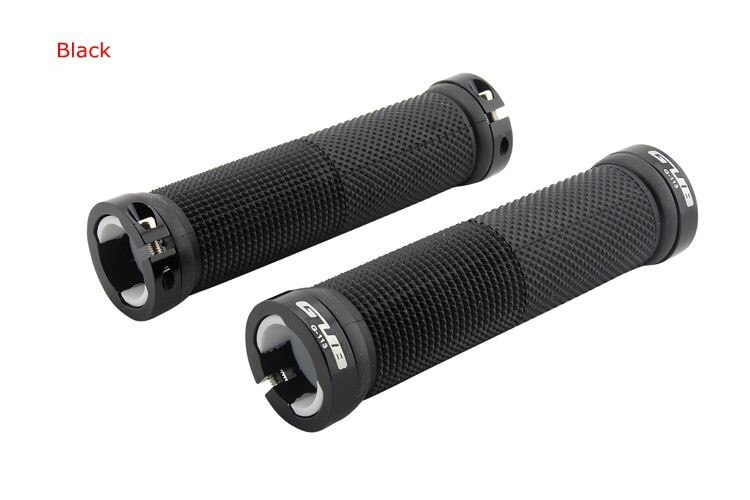 Mountain Bike Grip Lock On Cycling Double Lockable Handle Grip for MTB Bike Handlebar Bicycle Grip Bike Aluminum Alloy+Rubber: Black