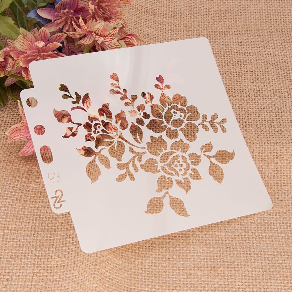 Bloemen Set Gelaagdheid Stencils Muur Schilderen Voor Diy Scrapbooking Kleuring Embossing Ambachten Album Papieren Kaart Template