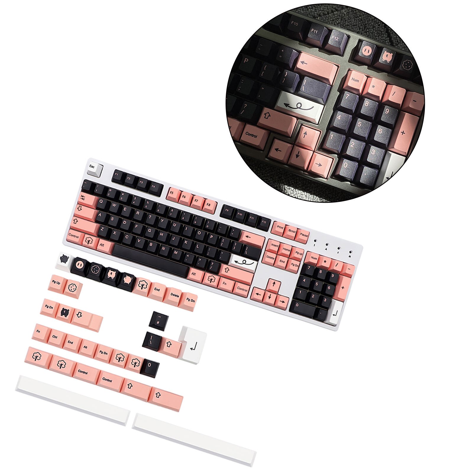 Keycaps Replacement 138 Key Cherry Profile Key For Mechanical Keyboard Keycapsdye-sublimation Mechanical Keyboards Accessories