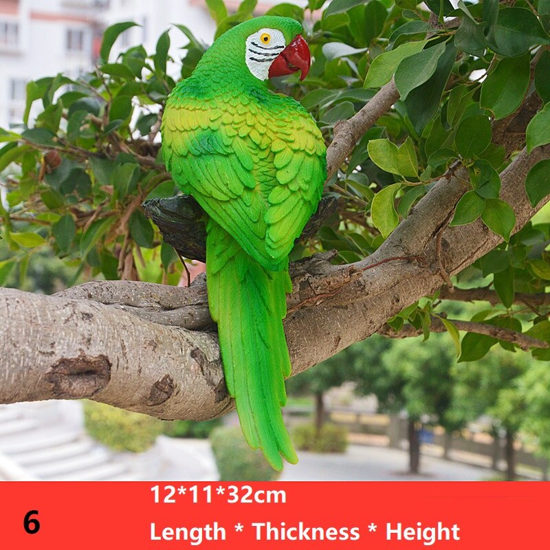 Garden Decoration Simulation Parrot Miniature Sculpture Resin Crafts Toucan Garden Outdoor Flexible Animal Sculpture: 6