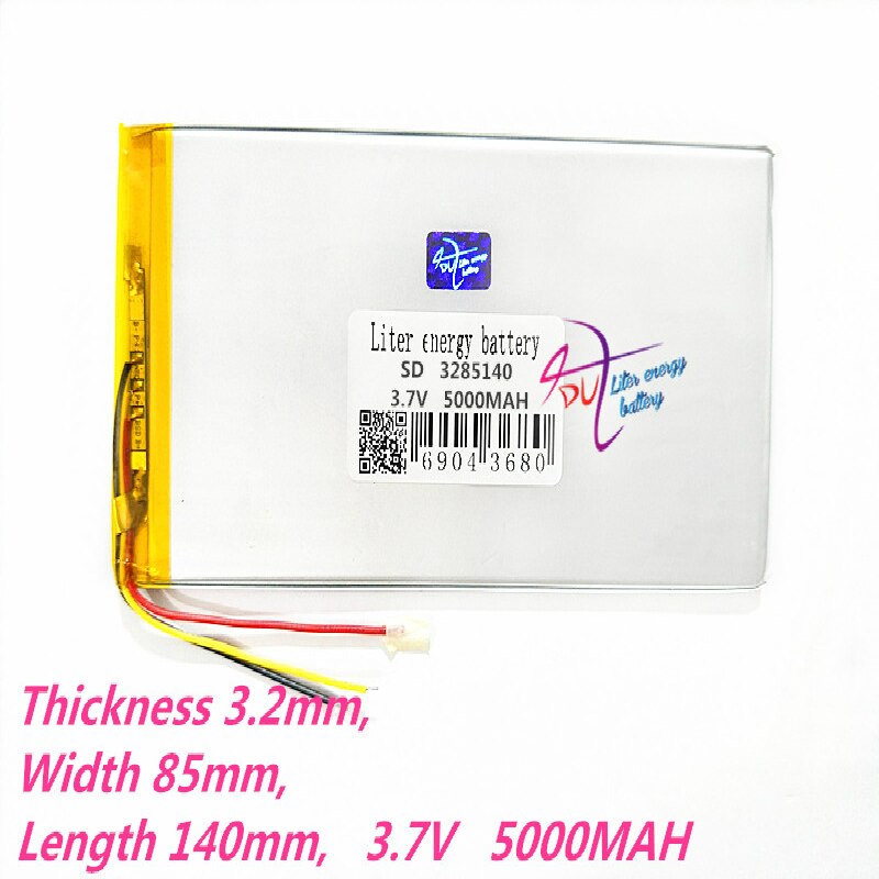 3 line Liter energy battery 3285140 3.7V 5000MAH 3085140 Universal Li-ion battery for tablet pc 8 inch 9 inch 10 inch 11 inch