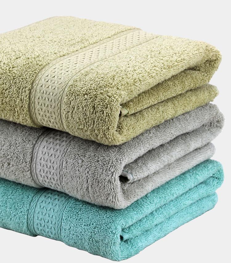 Large Bath Towels for Adults, 100% Cotton, Solid Terry, Beach Towel, Absorbent Yoga Shower Towels Bathroom, , 70*140cm
