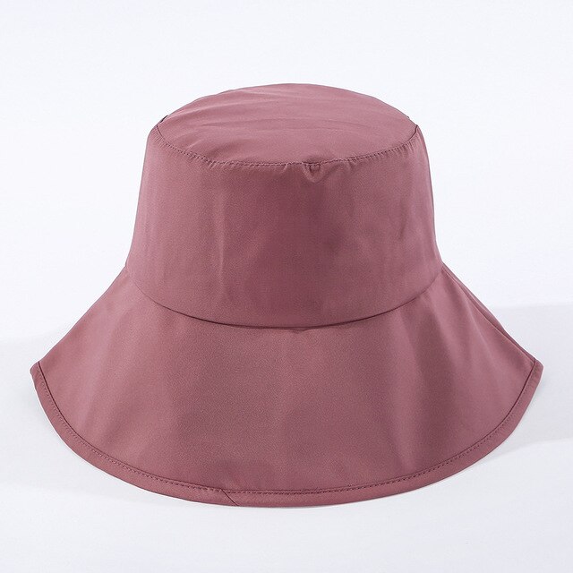 Bucket Hat - Damen Sommerhut - Casual Outdoor Sport - Breiter Rand Sonnenhut: Lila