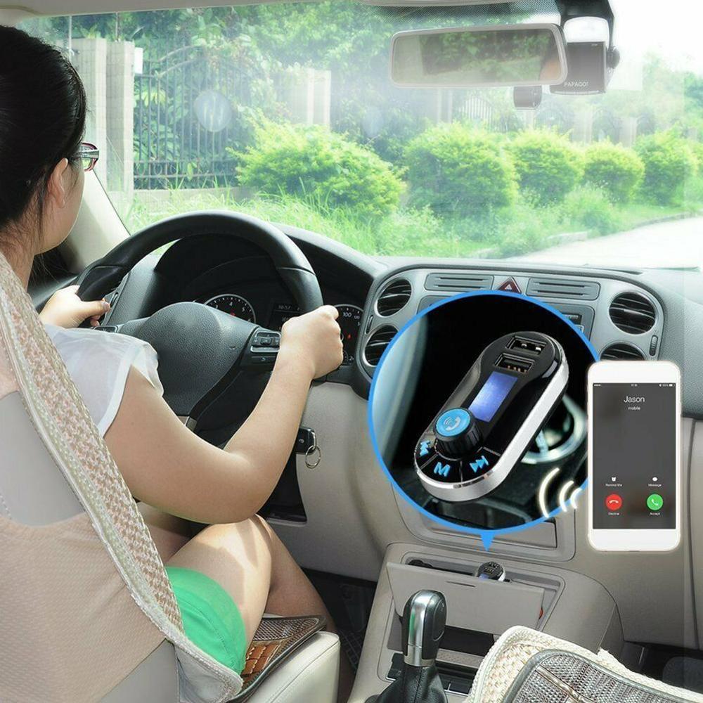 Bluetooth Fm Transmitter FM Modulator HandsFree Car Kit Car MP3 Player TF SD USB Reader 5V 2.1A Dual USB Fast Charger Car Stylin