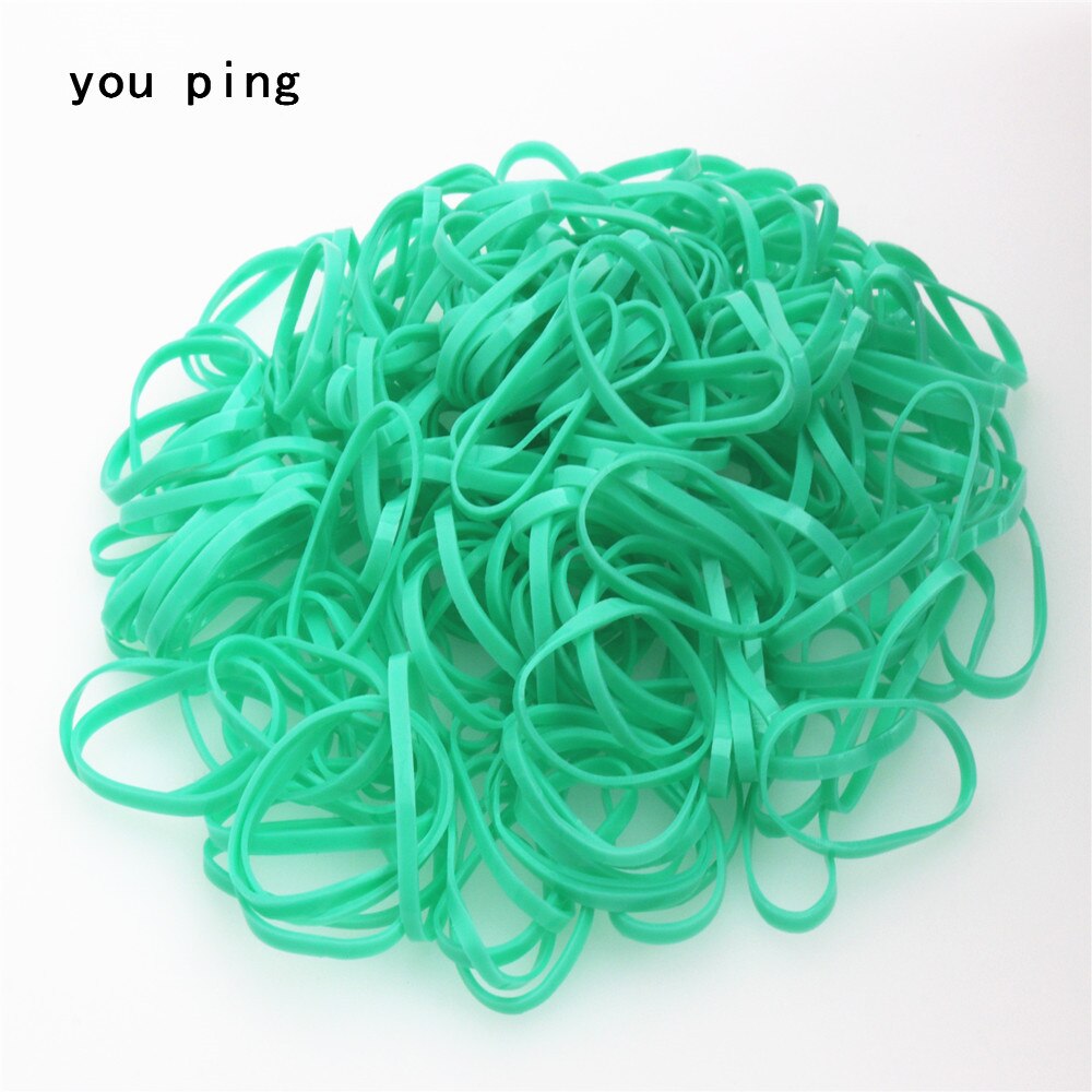 901 Pink Rubber Band Elastic Rope Women Girls child Tie Hair Styling Tools Students School Supplies: Green