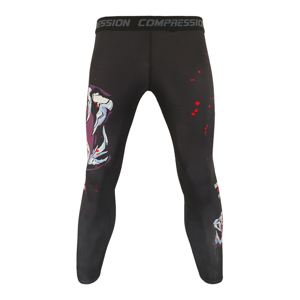 Pustende kompresjonstights til menn sport løping jogge trening leggings gymbukser lange bukser slank passe leggings til menn: Xxl