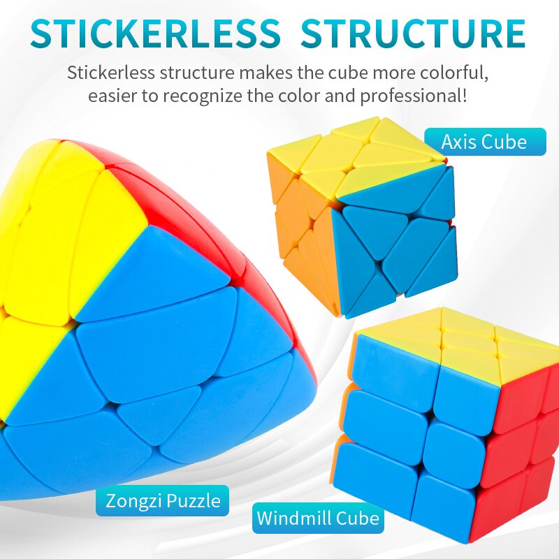 Moyu Meilong Strange-Shape Magic Cube Klavertje Vier/Dubbele Skew / Polaris / Maple Bladeren Skew Beroep puzzel Onderwijs