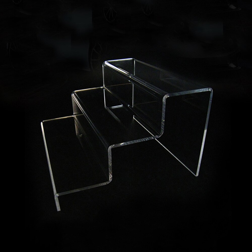 1 pc Display Stand Durable Stepped Acrylic Clear Desktop Organizer Holder for Models Ornaments Cosmetics