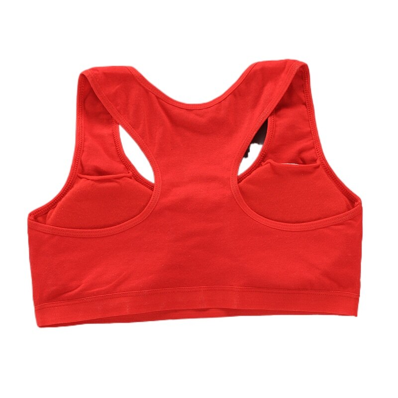 Meisjes Beha Ondergoed Zachte Katoenen Beha Voor Kinderen 11 Tiener Training Kleine Vest Ondergoed Puberteit Kleding Draad Gratis Red 13 10-15Y: Default Title