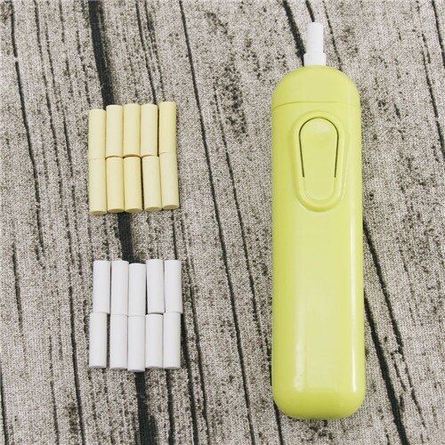 1 PC Battery Operated Eraser Electric Eraser Automatic School Supplies Stationery Child Day Material Escolar: Green