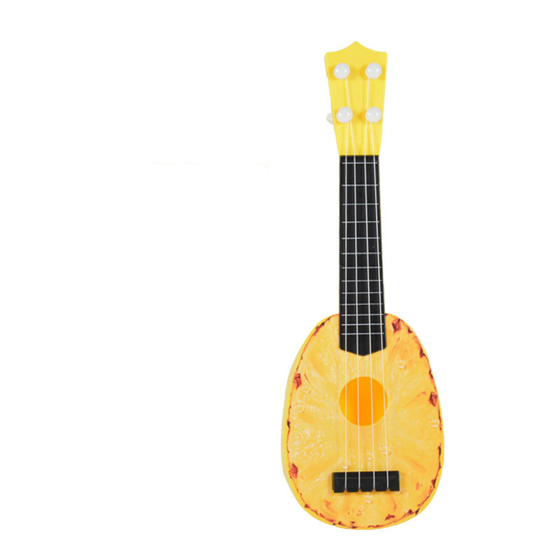 freundlicher Gitarre Simulation Ukulele FrüHenne Bildung ABS Kunststoff obst aufbringen Kind Spielzeug Für Anfänger Musical Instrument: 36.5cm Ananas