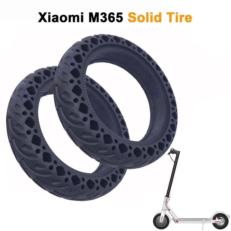 2Pcs Rubber Solid Tire for Xiaomi Mijia M365 8.5 Inch Electric Scooter Shock Absorber Damping Tyre Xiaomi Scooter Accessories: Default Title